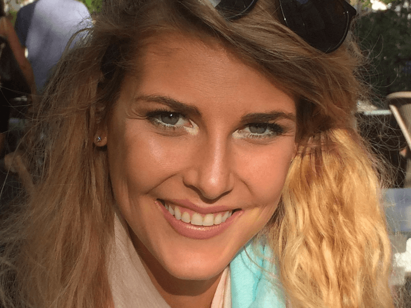 Woman smiling at camera