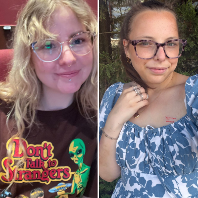 Image of volunteers Meg and Charlie