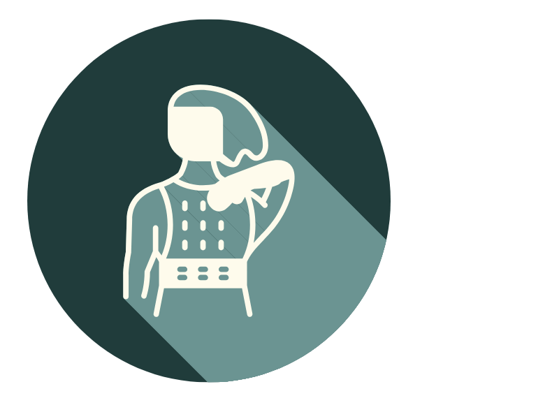 Graphic of a womans outline pointing